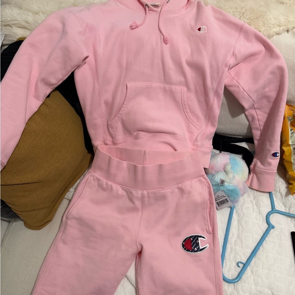 Champion Light Pink Reverse Weave Hoodie